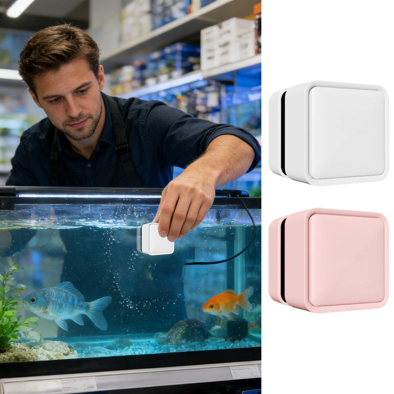 Marine Aquarium Glass Cleaner - Nettoyeur magnétique pour aquarium, grattoir double