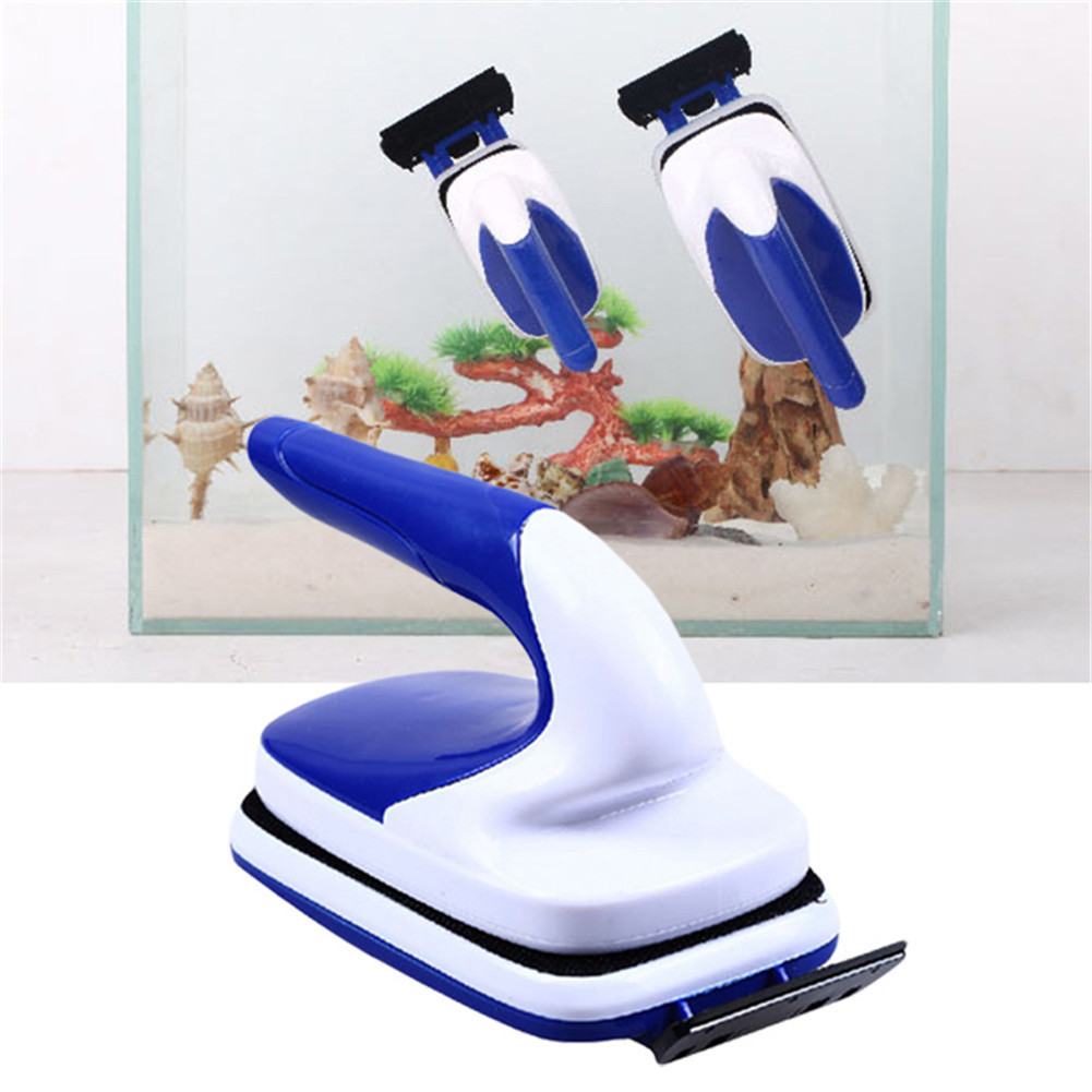 Marine Aquarium Glass Cleaner - Brosse magnétique flottante pratique pour Aquarium,
