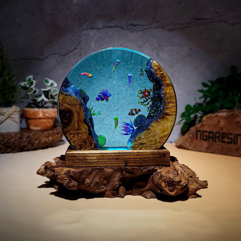 Aquarium & Marine Museum Ums - Lampe de table en résine sur