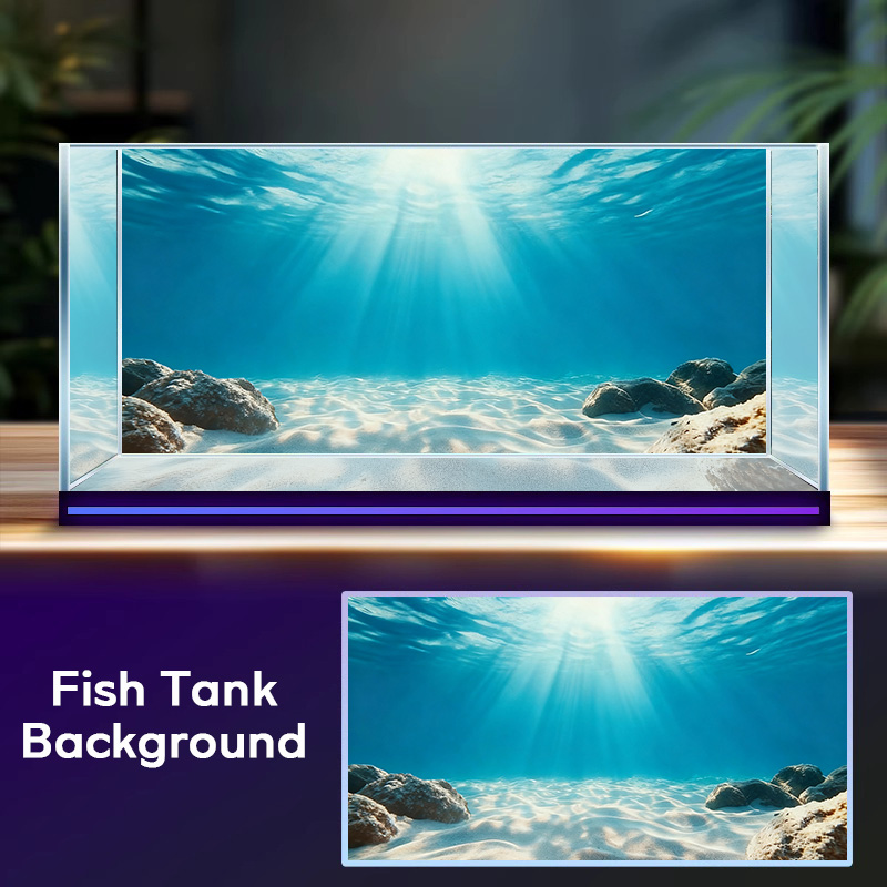 Aquarium Marine Sand - Sable bleu transparent, peinture de fond