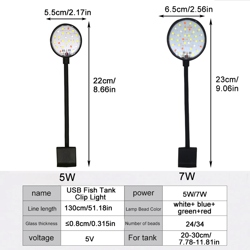USB Aquarium lampe à LED Aquar - Aquarium Marine Lights avis et prix