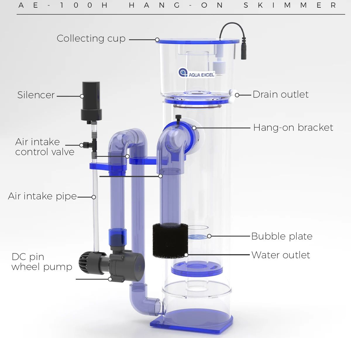 Épurateur de protéines pour aq - Marine Aquarium Protein Skimmer avis et prix